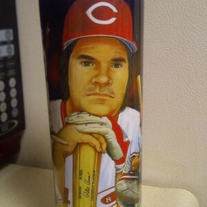 Pete Rose reds memorial 20oz steel tumbler